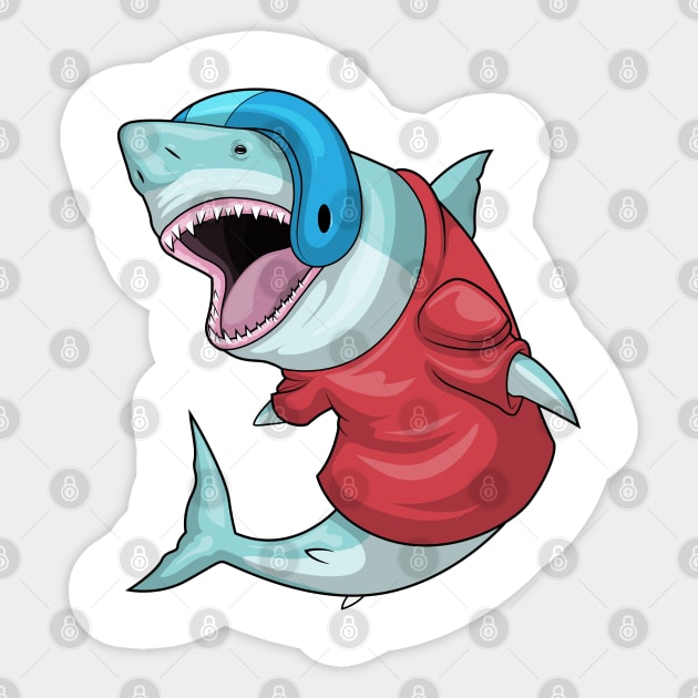 Shark Helmet Football Sticker by Markus Schnabel